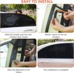 2 Pack Car Window Shades for Baby,Car Blinds for Windows with a stretched size of 54 x 100cm,Breathable Mesh Sun Shade for Baby,Universal Fit for 99% of... - Image 7