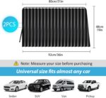 ZATOOTO Side Window Sunshades for Car (2pcs), Magnetic Car Curtain to Block UV Rays and for Privacy, Black - Image 5