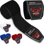 BEAST RAGE Boxing Hand Wraps 2.5/4.5 Meter Martial Arts Bandages Inner Gloves Wrist Support Straps Punching Under Hand Knuckles Heavy Elasticated Training...