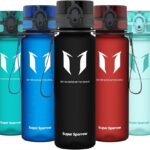Super Sparrow Sports Water Bottle - 350ml & 500ml & 750ml & 1000ml - Non-Toxic BPA Free & Eco-Friendly Tritan Co-Polyester Plastic - For Running, Gym, Yoga, Outdoors and Camping
