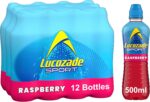 Lucozade Sport Raspberry - 12 Bottles x 500ml - Raspberry Flavour Isotonic Sports Drink - Made with Sugars & Sweeteners - Provides Electrolytes &...