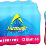 Lucozade Sport Raspberry - 12 Bottles x 500ml - Raspberry Flavour Isotonic Sports Drink - Made with Sugars & Sweeteners - Provides Electrolytes &...