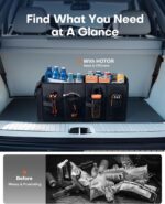 HOTOR Car Boot Oganiser - Large-Capacity Auto Trunk Organizer Collapsible Multi Compartments, Foldable Boot Storage for SUVs, Sturdy Car Accessories for Men... - Image 4