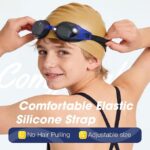 Kids Swim Goggles, 2 Pack Swimming Goggles for 8-15 Children Teenager, Quick Adjust Strap, Anti Fog, UV Protection, Waterproof - Image 2