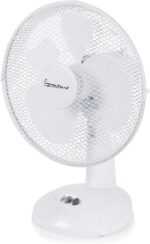 Signature 9” 2 Speed Desk Fan with Oscillation, Adjustable Tilt, White, S40008 - Image 5