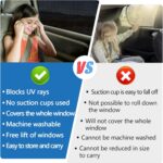 BEGKYA Car Window Shades for Baby UV Protection, 2Pcs Universal Sun Shades for Kids Back Window, Rear Window Suitable for Most Cars, Elastic Material - Image 8