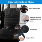 2pcs Car Seat Protectors,Leather Seats Protectors For Child Car Seats With Non-Slip Bottom Waterproof Large Mesh Pockets (black) - Image 6