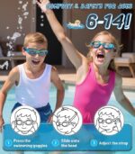 Kids Swimming Goggles - Adjustable Anti Fog Swimming Goggles Kids 6-14 years, UV Resist Junior Swim Goggles, Wide Clear Vision and Anti-Leak for Boys Girls - Image 6
