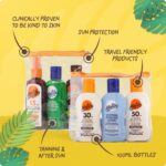 Malibu Sun Fast Tanning Travel Essentials, SPF 4 Bronzing Tanning Oil, Beta Carotene Tan Enhancer & Aloe Vera After Sun Gel, Water Resistant Holiday Travel Set, Tropical Coconut Fragrance, 3 x 100ml - Image 3