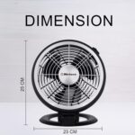 Belaco 7” Desk Fan Wall Mounted 2in1 Function Stand Fan with Automatic Safeguard Elegant Design - Image 2