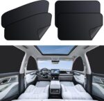 ZATOOTO Car Side Window Shades, Magnetic Car Sunshades for Blockout, Privacy, Opaque, Black, 4PCS