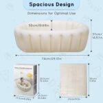 Inflatable Baby Bath, Portable Foldable Travel Bath Tub, Collapsible Non-Slip Infant Bath Tubs Baby Essentials for Newborn Mini Air Swimming Pool Bathtubs for Toddler Boys and Girls 0-12 Months - Image 2