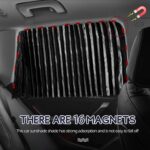 ZATOOTO Side Window Sunshades for Car (2pcs), Magnetic Car Curtain to Block UV Rays and for Privacy, Black - Image 6
