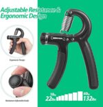 NIYIKOW Hand Grip Strengthener, Grip Strengthener, Forearm Strengthener, Adjustable Resistance 22-132Lbs (10-60kg), Perfect for Musicians Athletes - Image 4