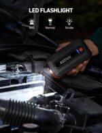 AstroAI B8 Car Battery Booster Jump Starter Power Pack for 12V Vehicles (7.0L Petrol / 5.5L Diesel) and Motorcycles, Car Jump Starter Power Bank, Emergency LED Light & Full Accessories, Orange - Image 8