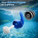 2 Pairs Swimming Headband with Earplugs - Adjustable Water Headband & Silicone for Adults,Keep Water Out and Hold Earplugs in - Swim Ear Band for Surfing, Diving, Pool, and Sports - Image 4