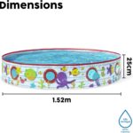 Bestway 55029 Paddling Fill N Kids Garden Pool with Fun Fish Print, Multicolor, 1.52 m x 25 cm