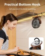 SWEETFULL Desk Fan, Small USB Desk Fan Silent, 3 Speeds Portable Personal Desktop Fan, Dual 360° Adjustment Mini Fan, Quiet Operation for Home,Office,Table,School and Outdoor (Black) - Image 2