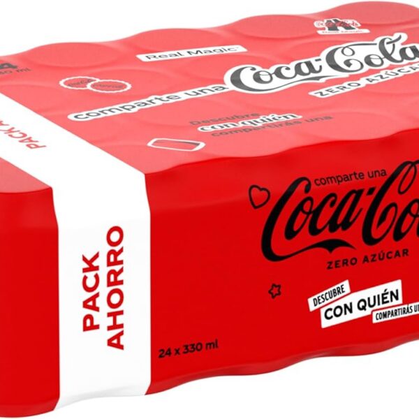 Coca-Cola Zero Sugar Soft Drink Cans, 24 x 330 mL