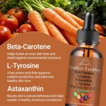 Sunless Tanning Drops Drink, Drinkable Tanning Drops Self Tan, Natural β-Carotene, Astaxanthin & Lycopene for a Bronzing Glow without Sun Damage, for All Skin Types, 60 ml (1 PC) - Image 3