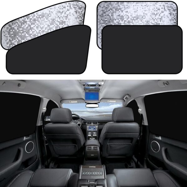 ZATOOTO Car Side Window Shades, Magnetic Car Window Sunshades for Baby UV Protection, Shading, Suitable for Most Vehicles, Easy to attach, 4PCS