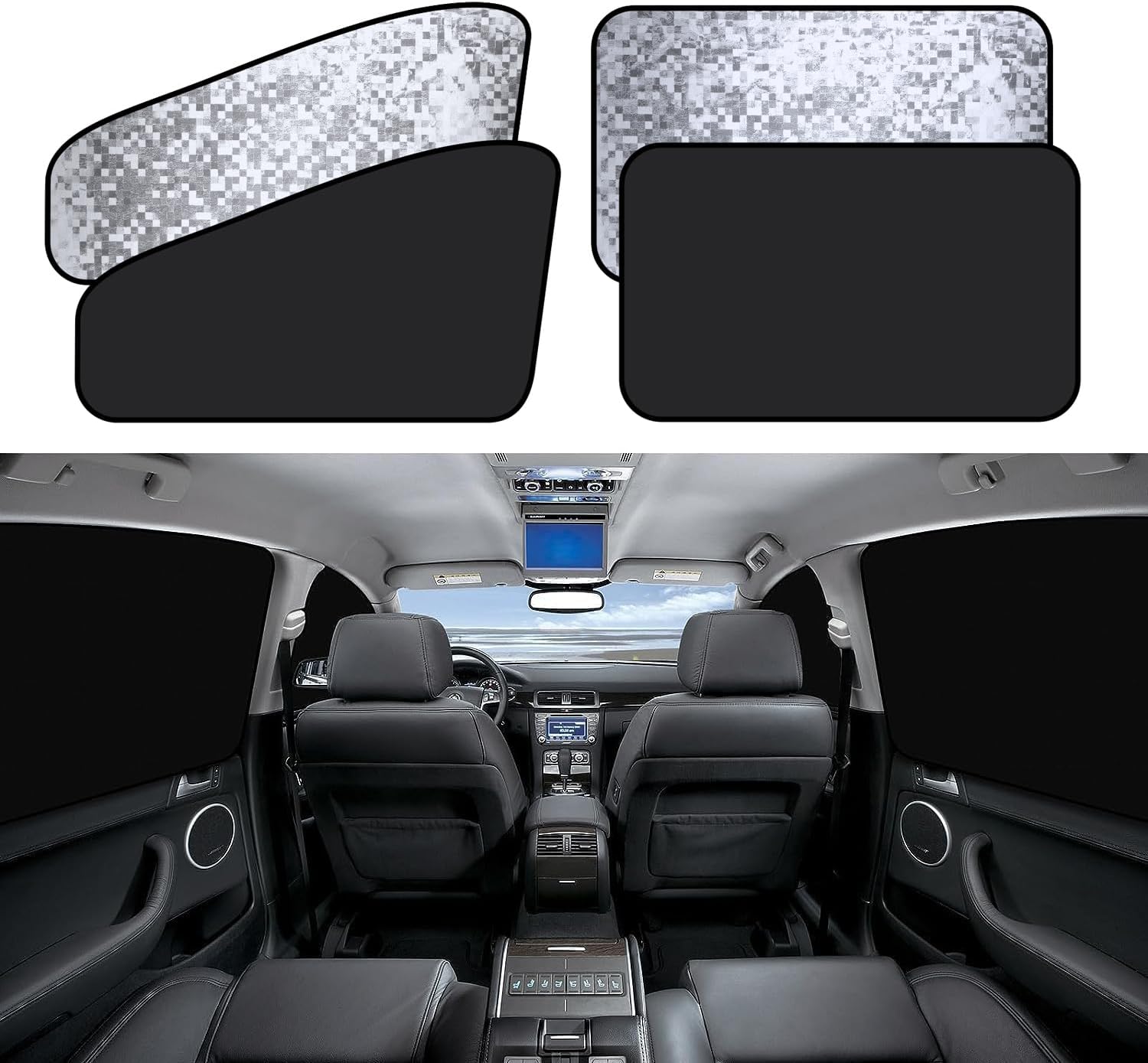 71sVSciqd8L._AC_SL1500_ ZATOOTO Car Side Window Shades, Magnetic Car Window Sunshades for Baby UV Protection, Shading, Suitable for Most Vehicles, Easy to attach, 4PCS - Image 1