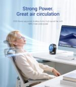 Diveblues TurboBreeze Portable Turbo Desk Fan 5’’, USB Fan Silent Powerful Wind Up To 6m/s, LED Display, 5 Wind Gear, 360° Adjustable Tilt, Mini Desktop Fan for Office, Home, Bedroom, kitchen` - Image 2