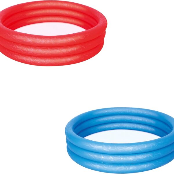 Bestway Kids Paddling Pool, Inflatable Small Kiddie Swimming Pool, 3-Ring Outdoor Water Play Pool