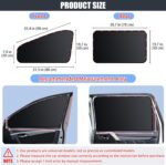 ZATOOTO Car Side Window Shades, Magnetic Car Sunshades for Blockout, Privacy, Opaque, Black, 4PCS - Image 2