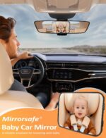 Mirrorsafe Car Seat Mirror for Rear-Facing Infant See Baby from Driver Seat Headrest Hook - Acrylic ABS PC Shatterproof 360 Degree Adjustable Backseat... - Image 8