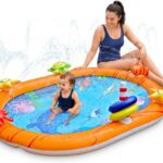 Splosh Sealife Splash Pad Pool For Toddlers With Max 10cm Pool Depth - Splashing/Paddling Pool For Kids Age 2-5 Years - Includes BONUS Inflatable Games - Toddler Swimming Pool - Size 1.5m x 1.15m
