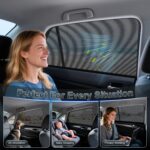 PEYOU Car Window Shades for Baby 2 Pack, Stretchable & Breathable Spandex Rear Side Car Sun Shade for Camping, Blocks Uv Rays & Sun Glare for... - Image 8