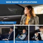 BEGKYA Car Window Shades for Baby UV Protection, 2Pcs Universal Sun Shades for Kids Back Window, Rear Window Suitable for Most Cars, Elastic Material - Image 9