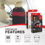 Royal Rascals Car Seat Kick Mats Back Seat Protector (2 Pack) Durable Waterproof Back Seat Organiser for Kids, Car Travel Accessories with Pockets &... - Image 2