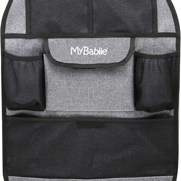 My Babiie Car Organiser - Universal Back Seat Organiser for Kids, 7 Storage Pockets, Bottle Holders - 1 Pack