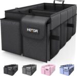 HOTOR Car Boot Oganiser - Large-Capacity Auto Trunk Organizer Collapsible Multi Compartments, Foldable Boot Storage for SUVs, Sturdy Car Accessories for Men...