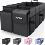HOTOR Car Boot Oganiser - Large-Capacity Auto Trunk Organizer Collapsible Multi Compartments, Foldable Boot Storage for SUVs, Sturdy Car Accessories for Men...