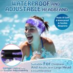 2 Pairs Swimming Headband with Earplugs - Adjustable Water Headband & Silicone for Adults,Keep Water Out and Hold Earplugs in - Swim Ear Band for Surfing, Diving, Pool, and Sports - Image 3