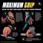 Titan Armour® Weight Lifting Straps | Extra-Long Neoprene Padded Heavy-Duty Weightlifting Straps | Deadlifts | Anti-Slip Gel Option | Gym Accessories Men... - Image 5