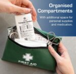 120 Piece Premium First Aid Kit Travel Bag - Includes Bandages and Dressings, Extra-Strong Metal Scissors and Emergency Car Blanket for Home, Office, Caravan, Workplace - Image 7