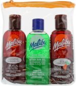 Malibu Sun Fast Tanning Travel Essentials, SPF 4 Bronzing Tanning Oil, Beta Carotene Tan Enhancer & Aloe Vera After Sun Gel, Water Resistant Holiday Travel Set, Tropical Coconut Fragrance, 3 x 100ml