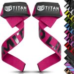 Titan Armour® Weight Lifting Straps | Extra-Long Neoprene Padded Heavy-Duty Weightlifting Straps | Deadlifts | Anti-Slip Gel Option | Gym Accessories Men...