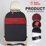 Royal Rascals Car Seat Kick Mats Back Seat Protector (2 Pack) Durable Waterproof Back Seat Organiser for Kids, Car Travel Accessories with Pockets &... - Image 7