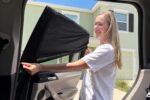 PEYOU Car Window Shades for Baby 2 Pack, Stretchable & Breathable Spandex Rear Side Car Sun Shade for Camping, Blocks Uv Rays & Sun Glare for... - Image 6