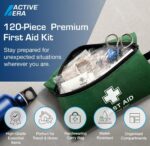 120 Piece Premium First Aid Kit Travel Bag - Includes Bandages and Dressings, Extra-Strong Metal Scissors and Emergency Car Blanket for Home, Office, Caravan, Workplace - Image 2