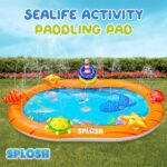 Splosh Sealife Splash Pad Pool For Toddlers With Max 10cm Pool Depth - Splashing/Paddling Pool For Kids Age 2-5 Years - Includes BONUS Inflatable Games - Toddler Swimming Pool - Size 1.5m x 1.15m - Image 6