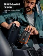 AstroAI B8 Car Battery Booster Jump Starter Power Pack for 12V Vehicles (7.0L Petrol / 5.5L Diesel) and Motorcycles, Car Jump Starter Power Bank, Emergency LED Light & Full Accessories, Orange - Image 3