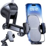 Miracase Car Phone Holder for Cars Dashboard Windscreen Desk, 3in 1 Mobile Phone Mount Automobile Cradle 360° Rotatable Stand GPS Vehicle Mount for iPhone...