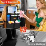 SURDOCA Car Seat Organiser Kids with Foldable Tray – Seat Storage with Touchable Tablet Pocket, Roadtrip Essentials – Fits Most Vehicles - Image 4