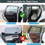 ZATOOTO Car Side Window Shades, Magnetic Car Sunshades for Blockout, Privacy, Opaque, Black, 4PCS - Image 6